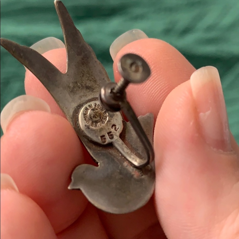Los Castillo Taxco Bird Silver earrings - Picture 3 of 7
